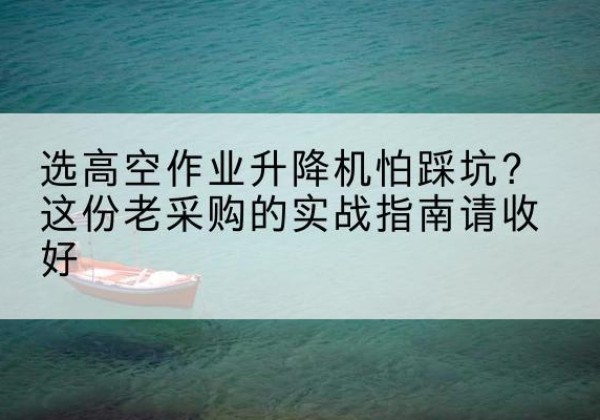宝清高空作业升降机厂家推荐-选高空作业升降机怕踩坑？这份老采购的实战指南请收好